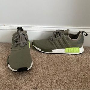 men's brand new army green adidas tennis shoes.